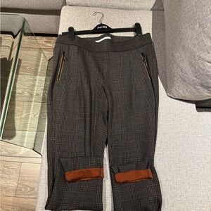 Women Gray Plaid Pants
